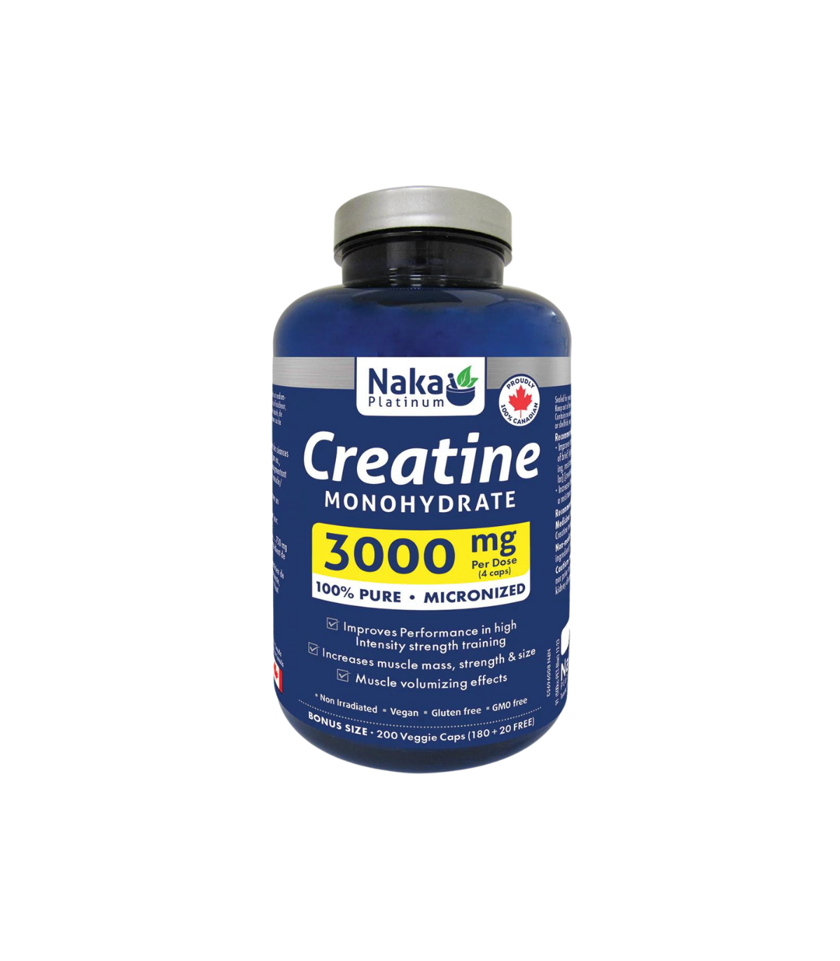 Naka Platinum Creatine - 200 vcaps