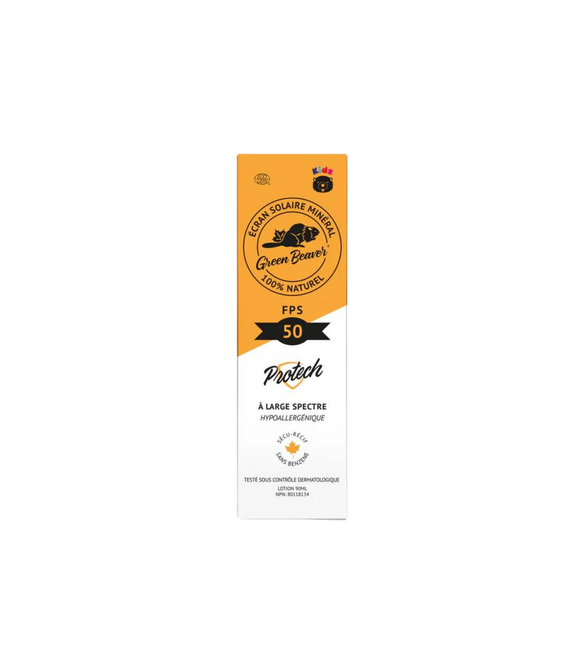 녹색 비버 SPF50 아이 선 스크린 로션 90 mL