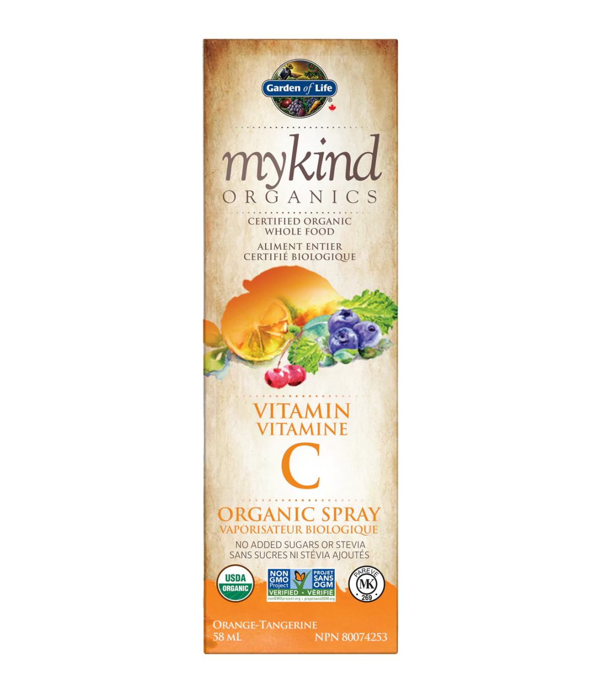 Garden of Life 가든 오브 라이프 Mykind Organics 비타민 C 유기농 스프레이 오렌지 귤 58mL | 매일 업데이트되는 특가 상품 | VITASHOP