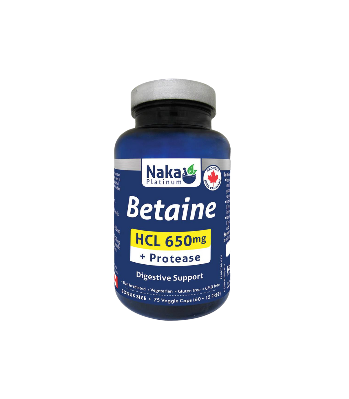 Naka Platinum Betaine HCL 75 vcaps
