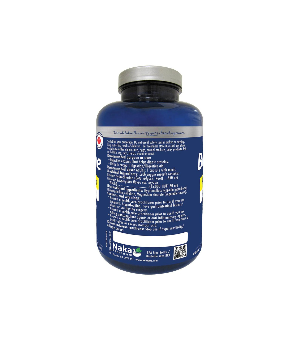 Naka Platinum Betaine HCL 75 vcaps