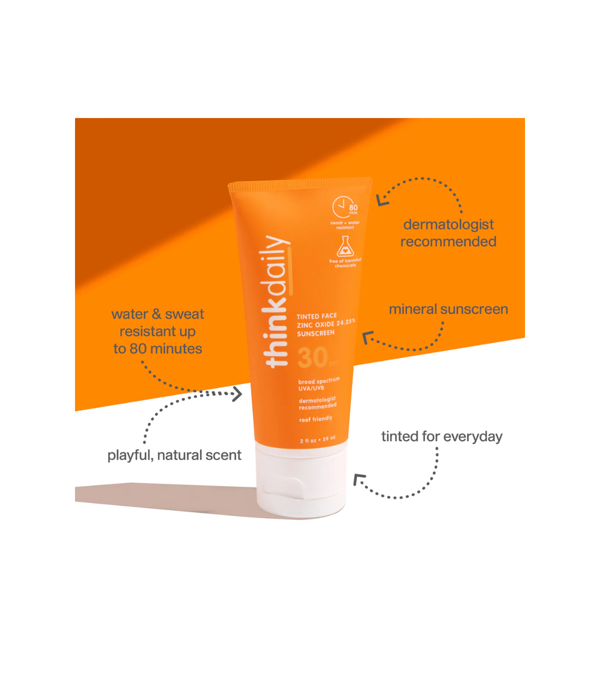 ThinkDaily Naturally Tinted SPF 30 Sunscreen 59 ml