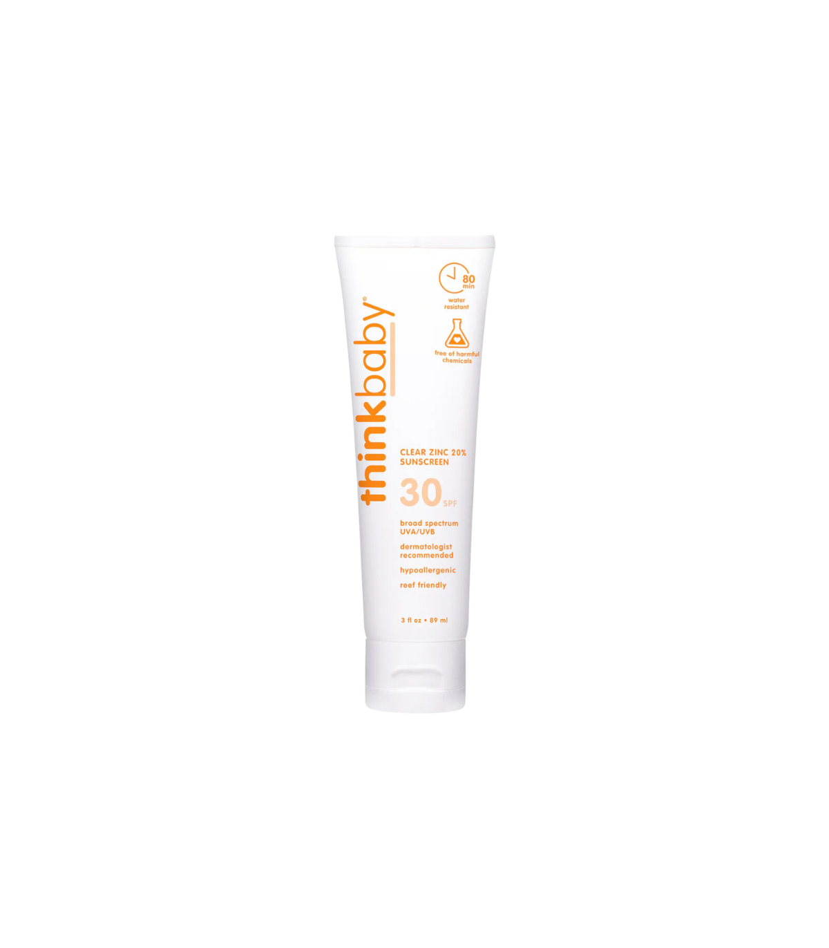 ThinkSun Thinkbaby 클리어 징크 선스크린 SPF 30 89 ml