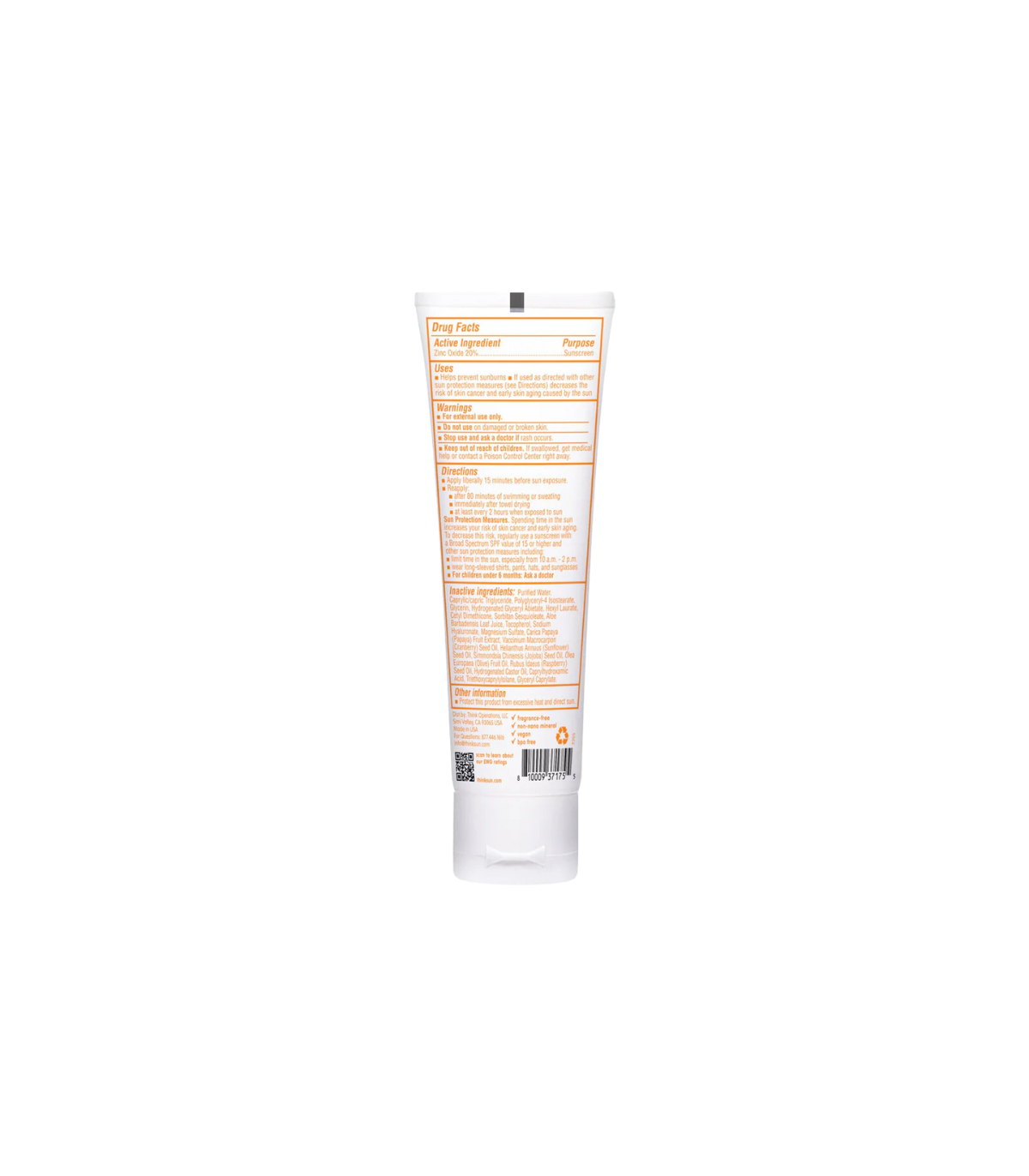 ThinkSun Thinkbaby 클리어 징크 선스크린 SPF 30 89 ml