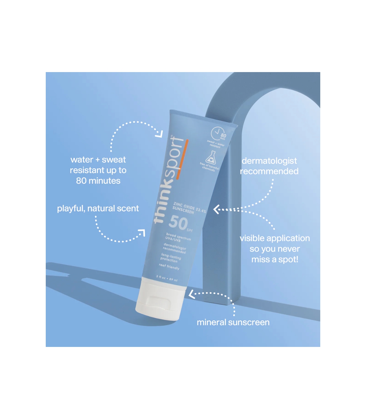 Thinksport Safe Sunscreen SPF 50+ 89 mL | Vitashop