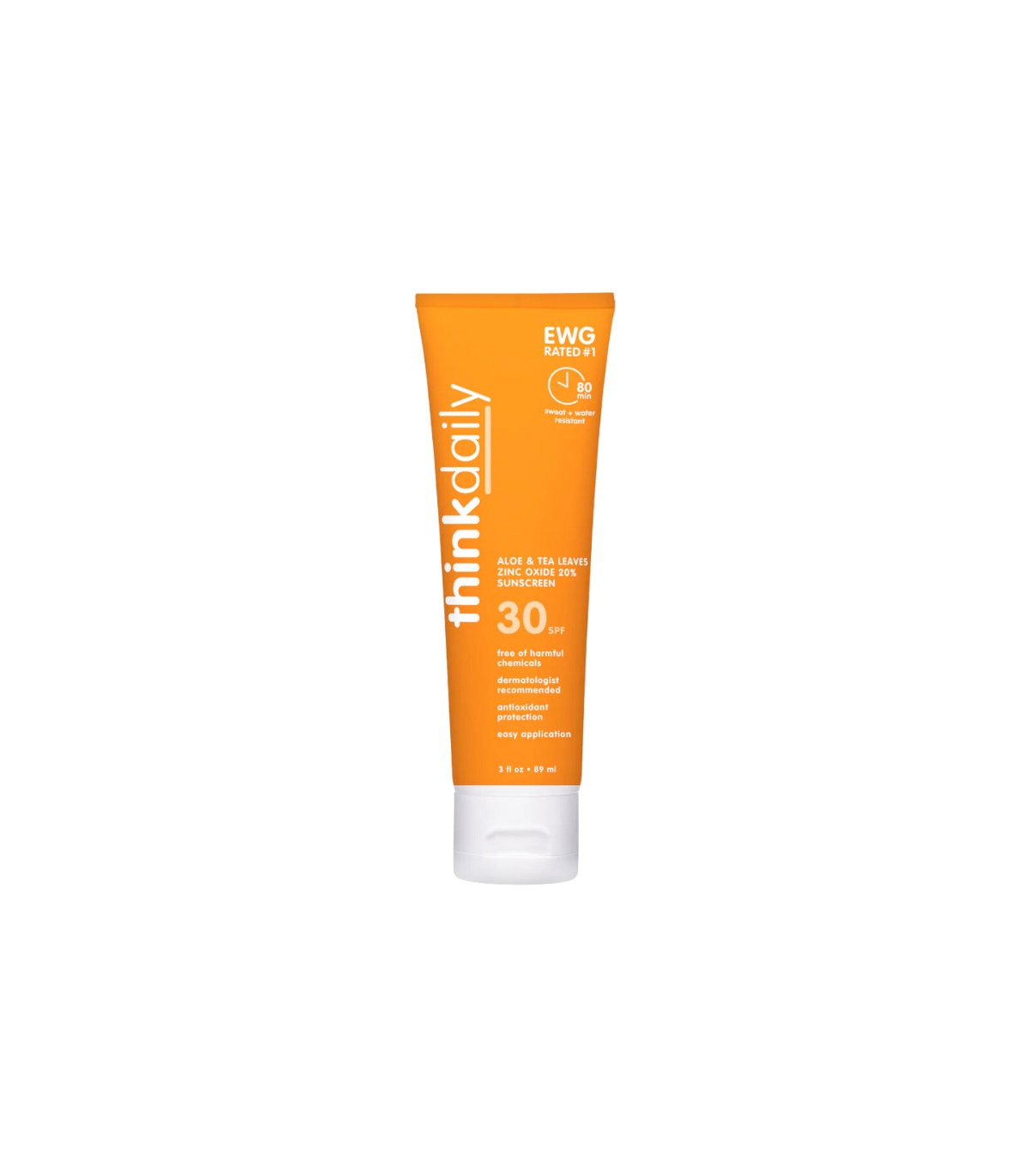 ThinkSun 스크린 SPF 30 알로에 & 차는 89 ml를 떠납니다
