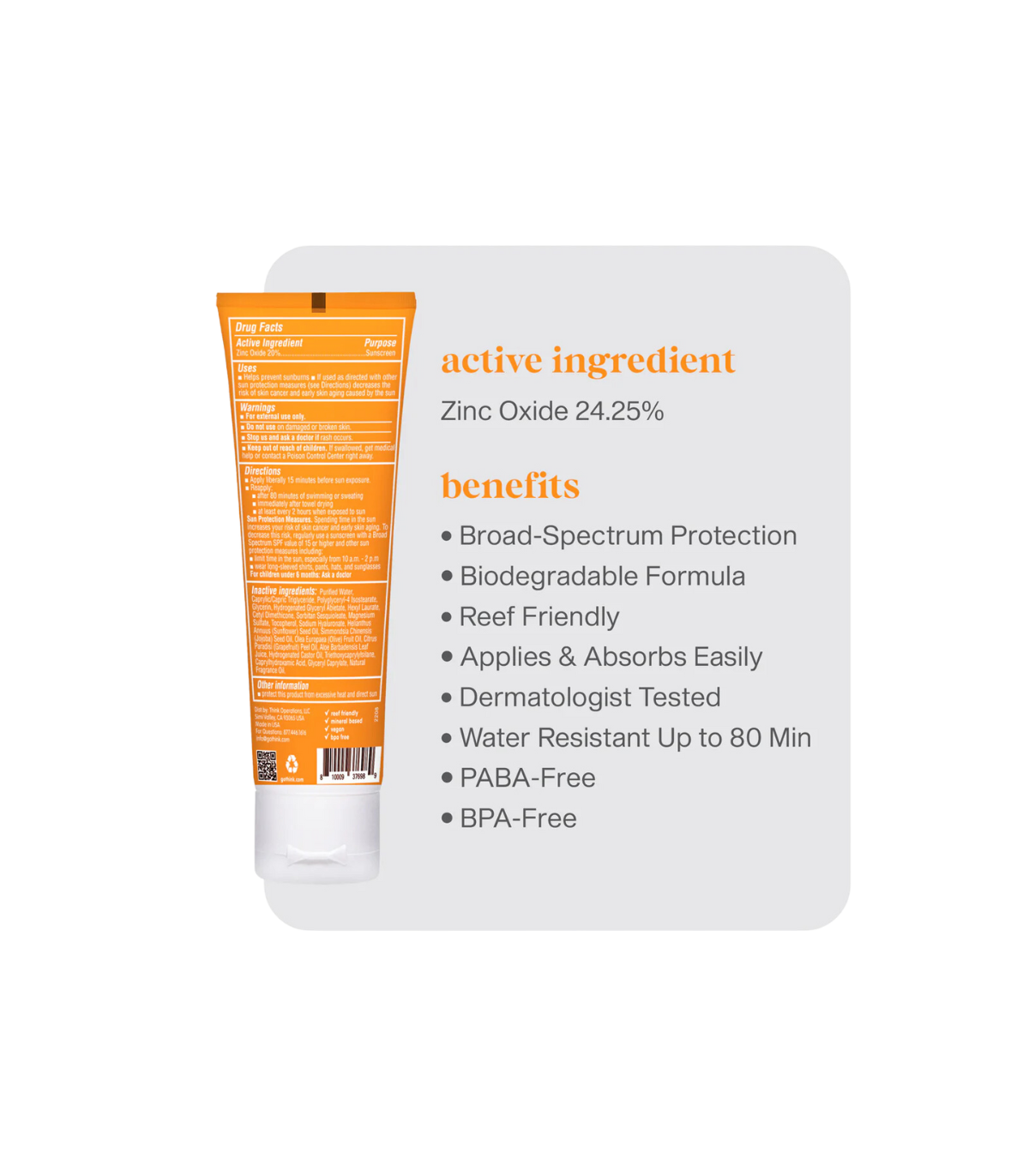 ThinkSun Sunscreen SPF 30 Aloe & Tea Leaves 89 ml