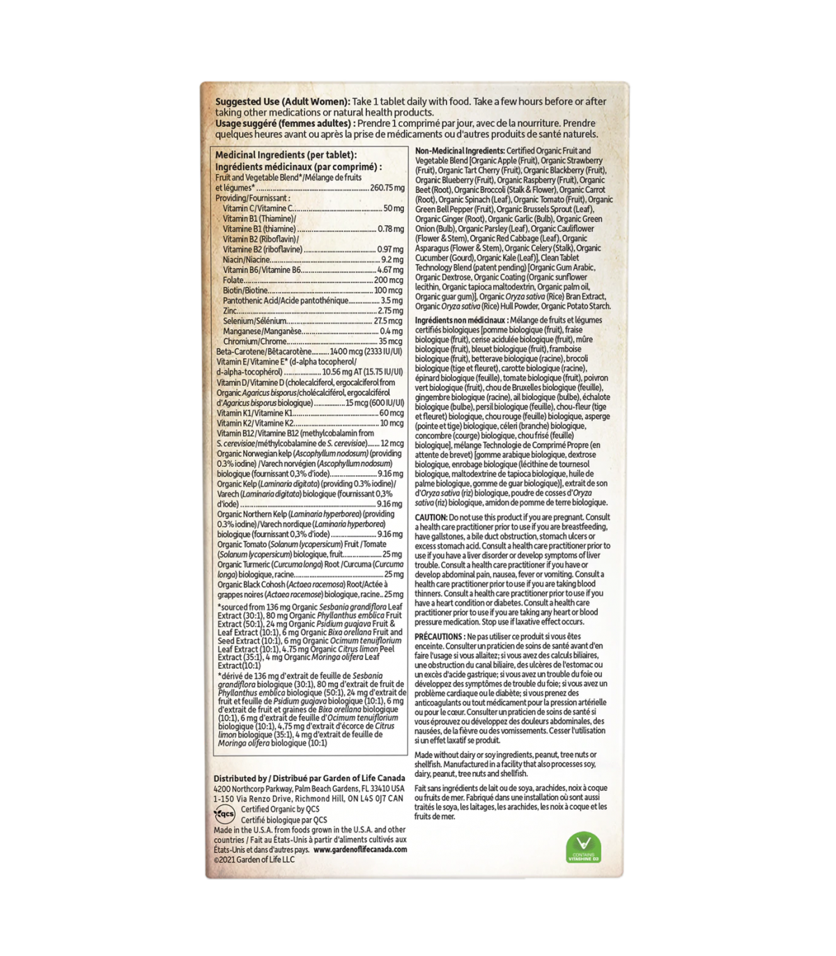 Garden of Life Mykind Organics Multivitamin Women’s Multi 40+ 60 Vegi Tablet | Unbeatable Prices, Daily Deals | VITASHOP