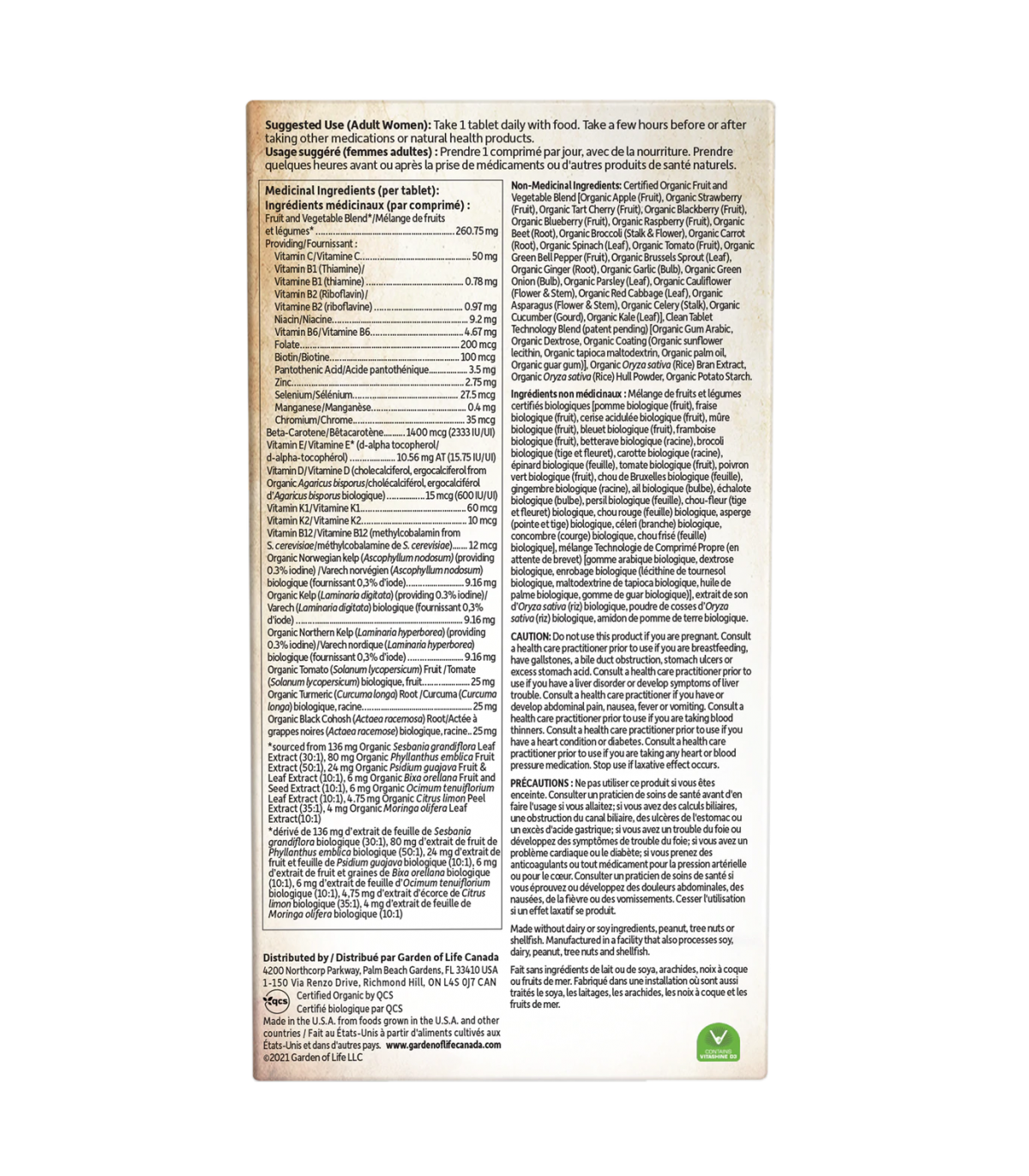 Garden of Life Mykind Organics Multivitamin Women’s Multi 40+ 60 Vegi Tablet | Unbeatable Prices, Daily Deals | VITASHOP