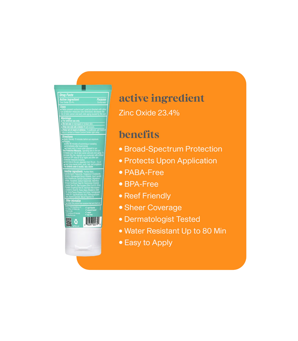 ThinkSun Thinksport 키즈 세이프 선스크린 SPF 50+ 89 ml