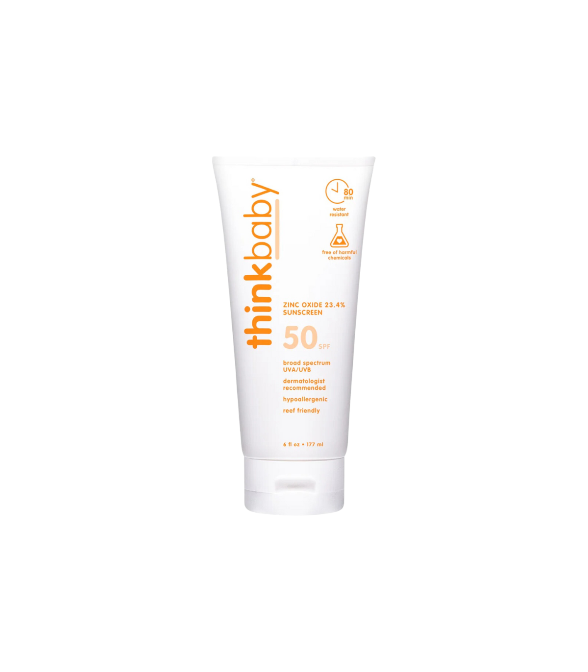 지원하다 태양 Thinkbaby 안전 선 스크린 SPF 50 + 177 ml - 가족 크기