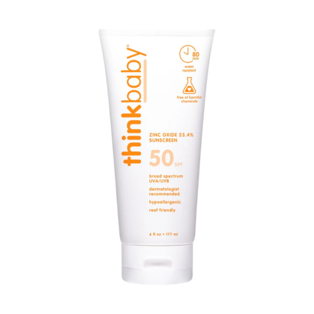 지원하다 태양 Thinkbaby 안전 선 스크린 SPF 50 + 177 ml - 가족 크기