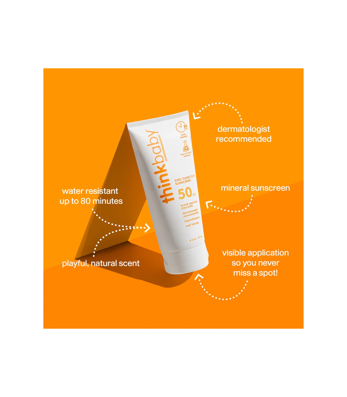 ThinkSun Thinkbaby Safe Sunscreen SPF 50+ 177 ml - Family Size