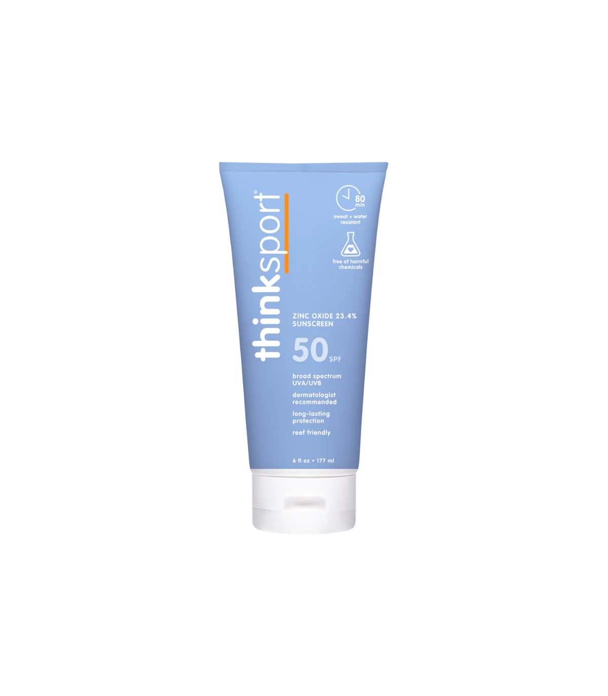 지원하다 태양 Thinksport 안전 선 스크린 SPF 50 + 177 ml - 가족 크기