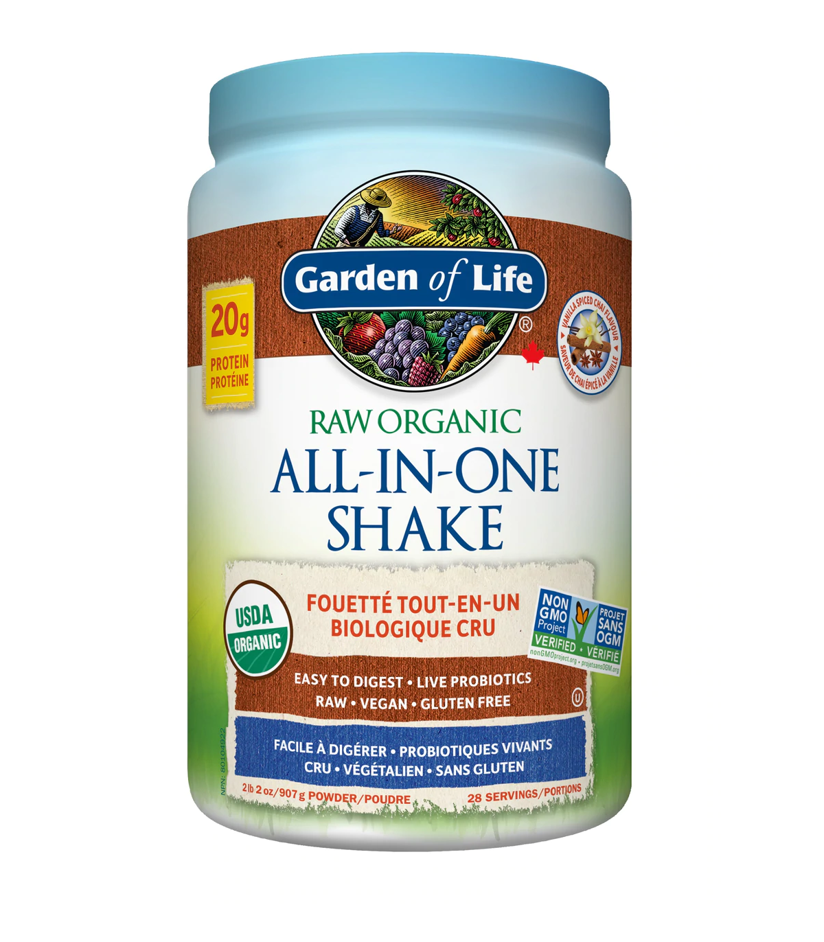 Garden of Life RAW Organic ALL-IN-ONE SHAKE, Vanilla Chai 907 g | Unbeatable Prices, Daily Deals | VITASHOP
