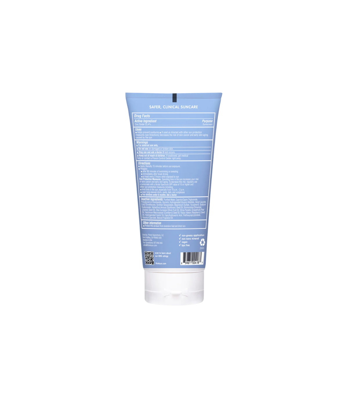 지원하다 태양 Thinksport 안전 선 스크린 SPF 50 + 177 ml - 가족 크기
