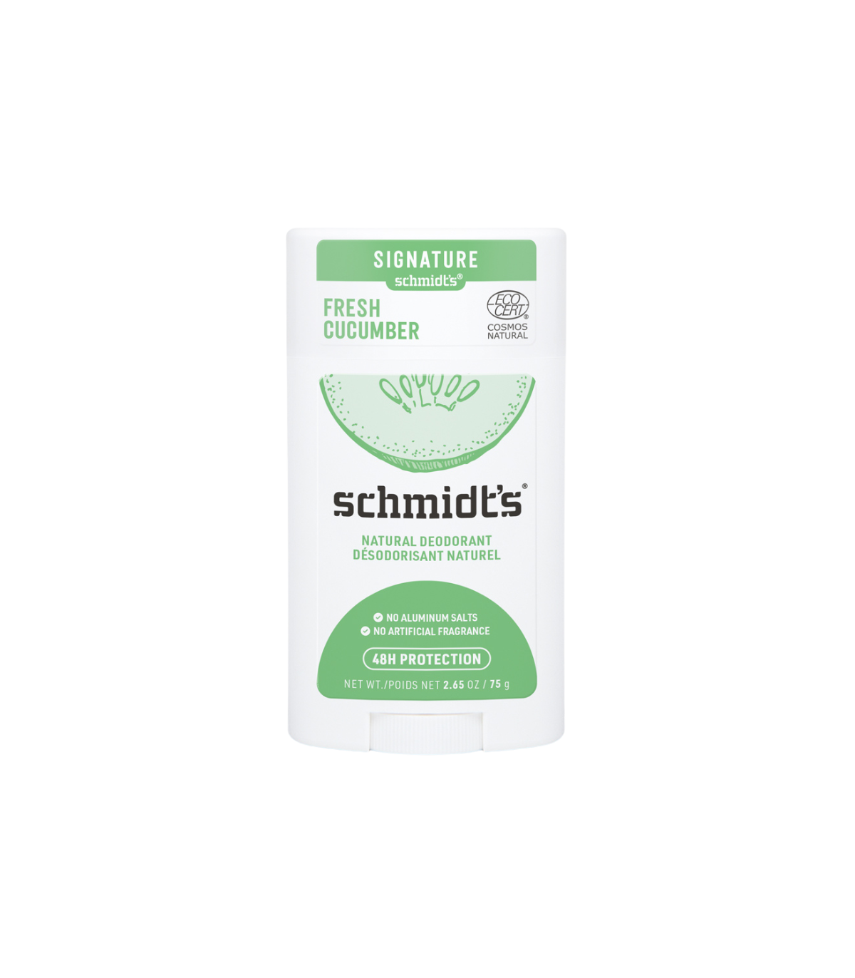 Schmidt's Naturals 신선한 오이 데오도란트 스틱 75g