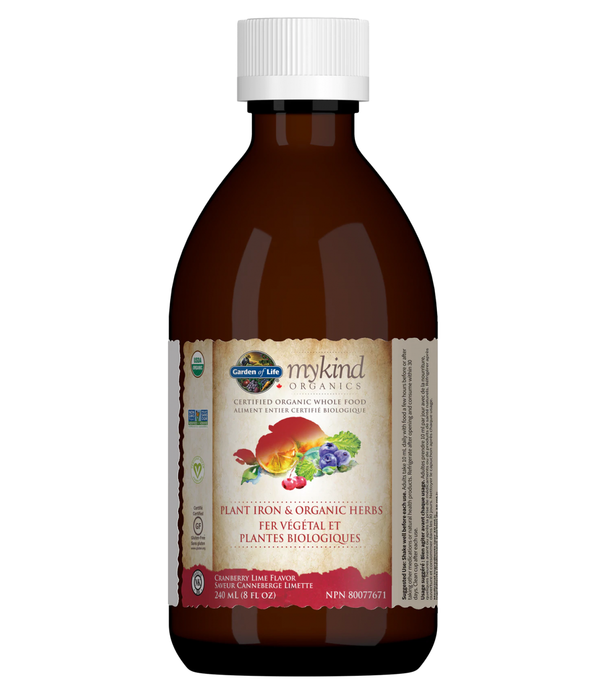 Garden of Life 가든 오브 라이프 Mykind Organics 식물성 철분 및 유기농 허브 240mL | 매일 업데이트되는 특가 상품 | VITASHOP