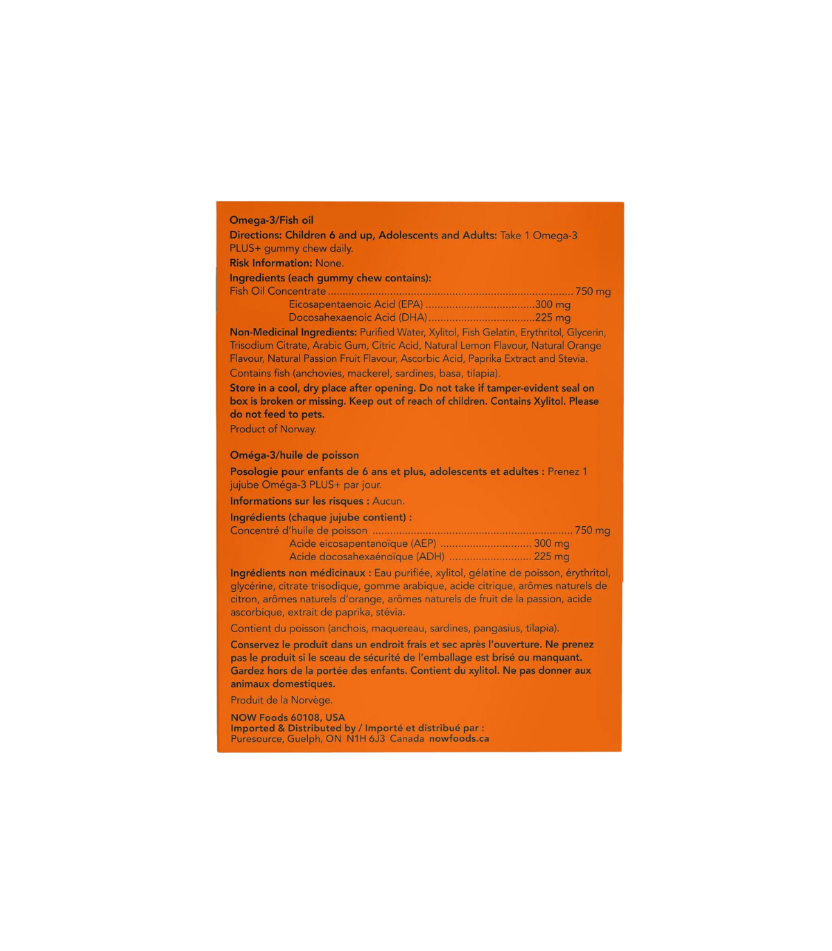 Now Foods OMEGA-3 Plus+ 36 Gummy Chews
