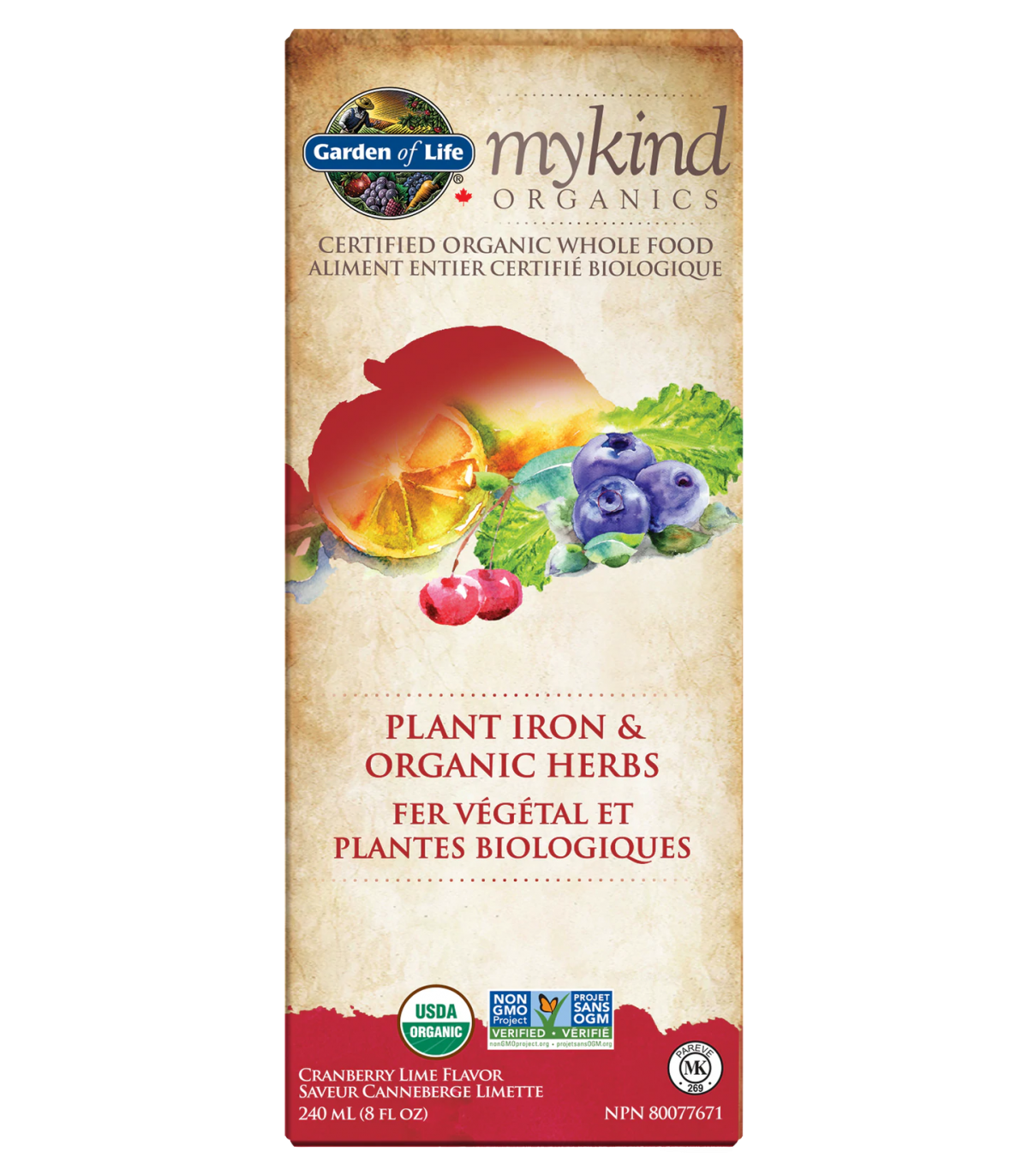 Garden of Life 가든 오브 라이프 Mykind Organics 식물성 철분 및 유기농 허브 240mL | 매일 업데이트되는 특가 상품 | VITASHOP
