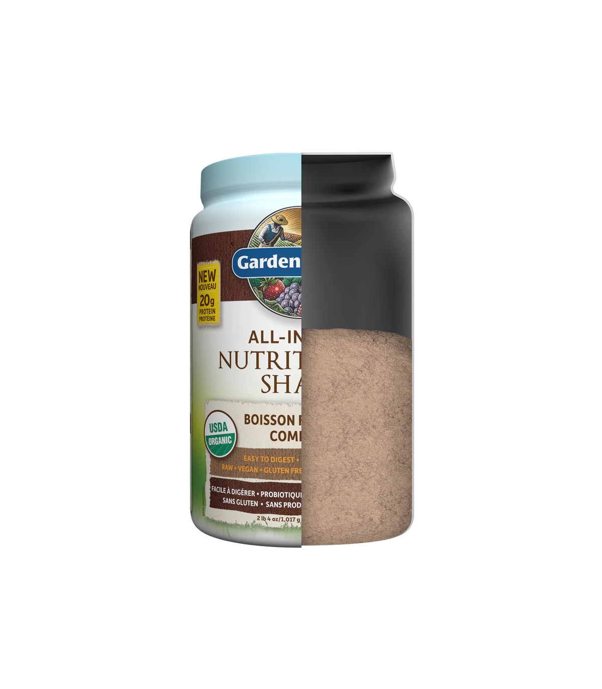 RAW Organic ALL-IN-ONE SHAKE, Chocolate 1017 g | Safest & Easiest Shopping Vitamins Online | VITASHOP
