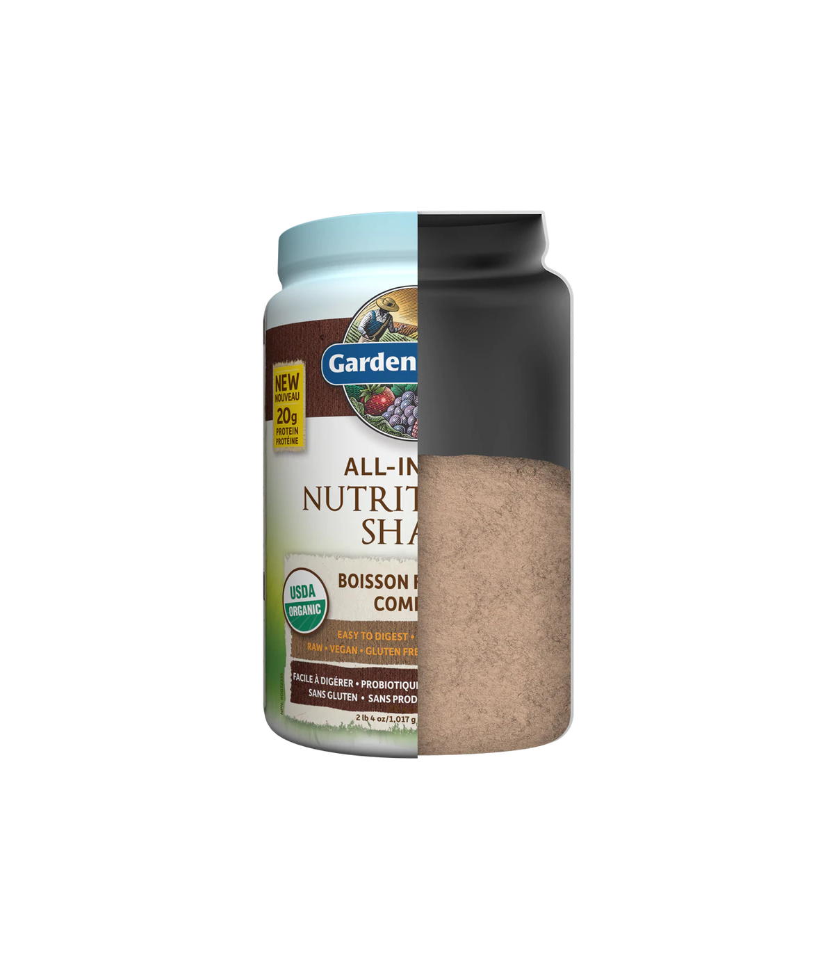 RAW Organic ALL-IN-ONE SHAKE, Chocolate 1017 g | Safest & Easiest Shopping Vitamins Online | VITASHOP