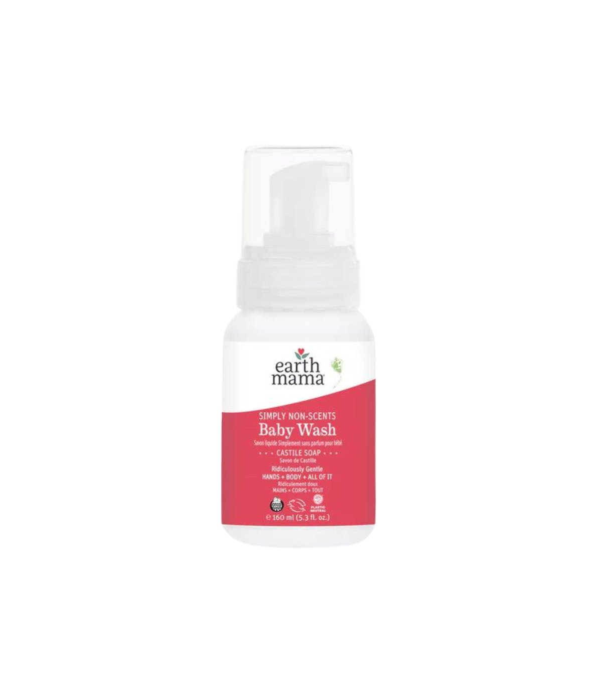 Earth Mama Organics Tout simplement non parfums Castille Baby Wash 160 ml