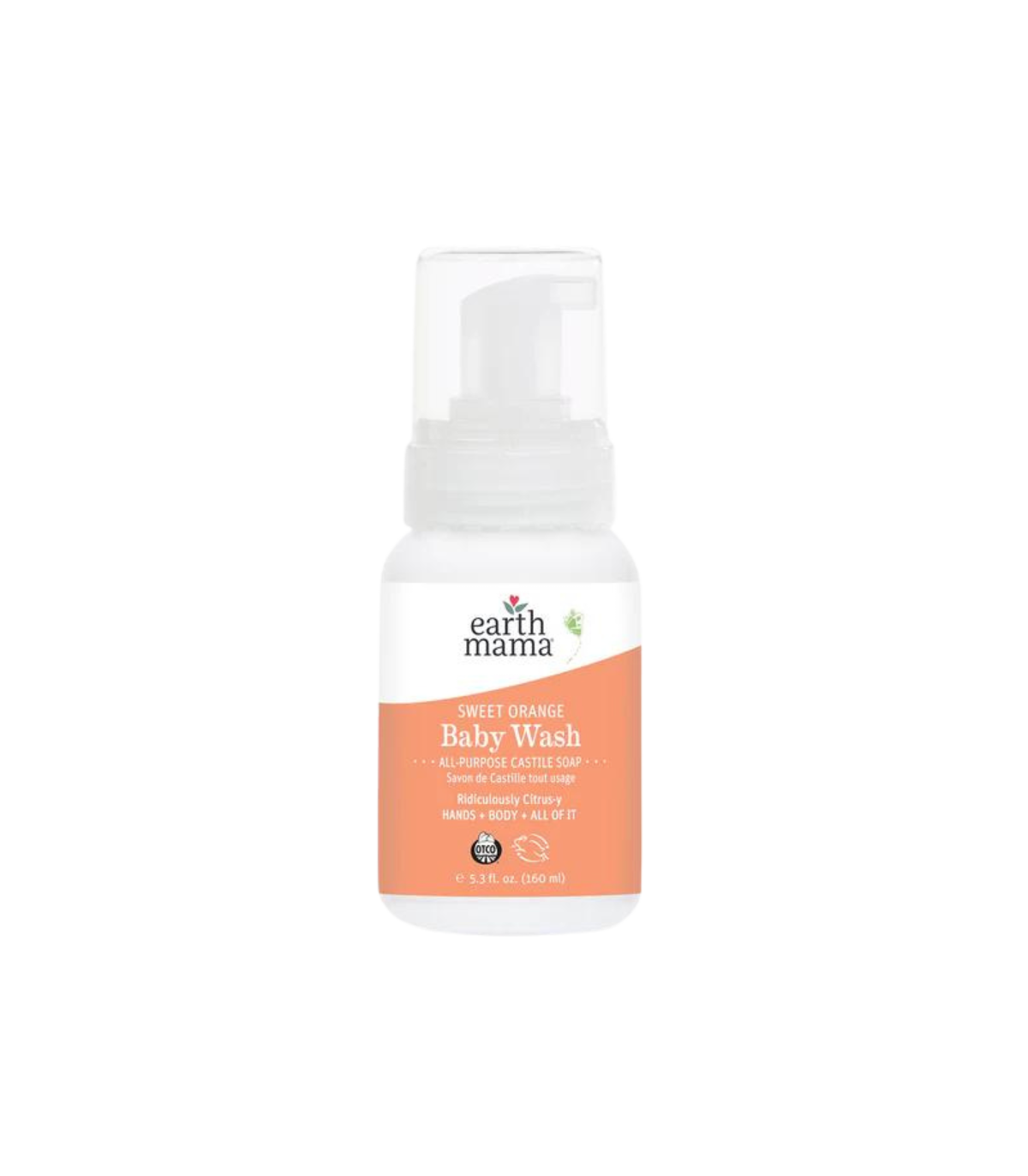 Earth Mama Organics 달콤한 오렌지 카스티야 베이비 워시 160ml