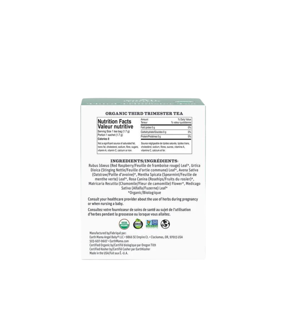 Earth Mama Organics 유기농 삼분기 차 16티백