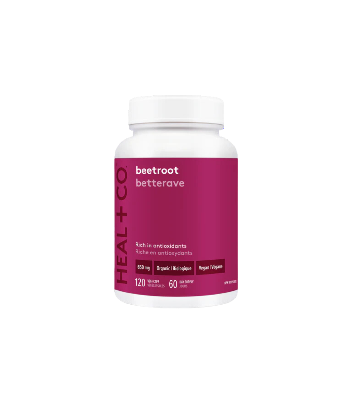 HEAL + CO. Beetroot 650mg 120 Capsules Vegi