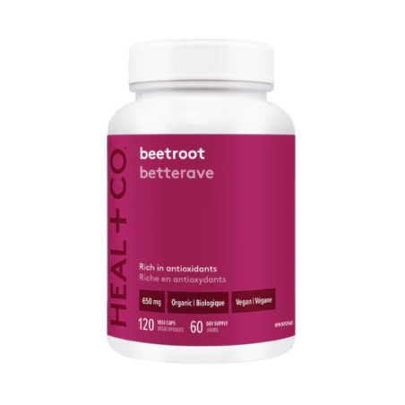 HEAL + CO. Beetroot 650mg 120 Vegi 캡슐