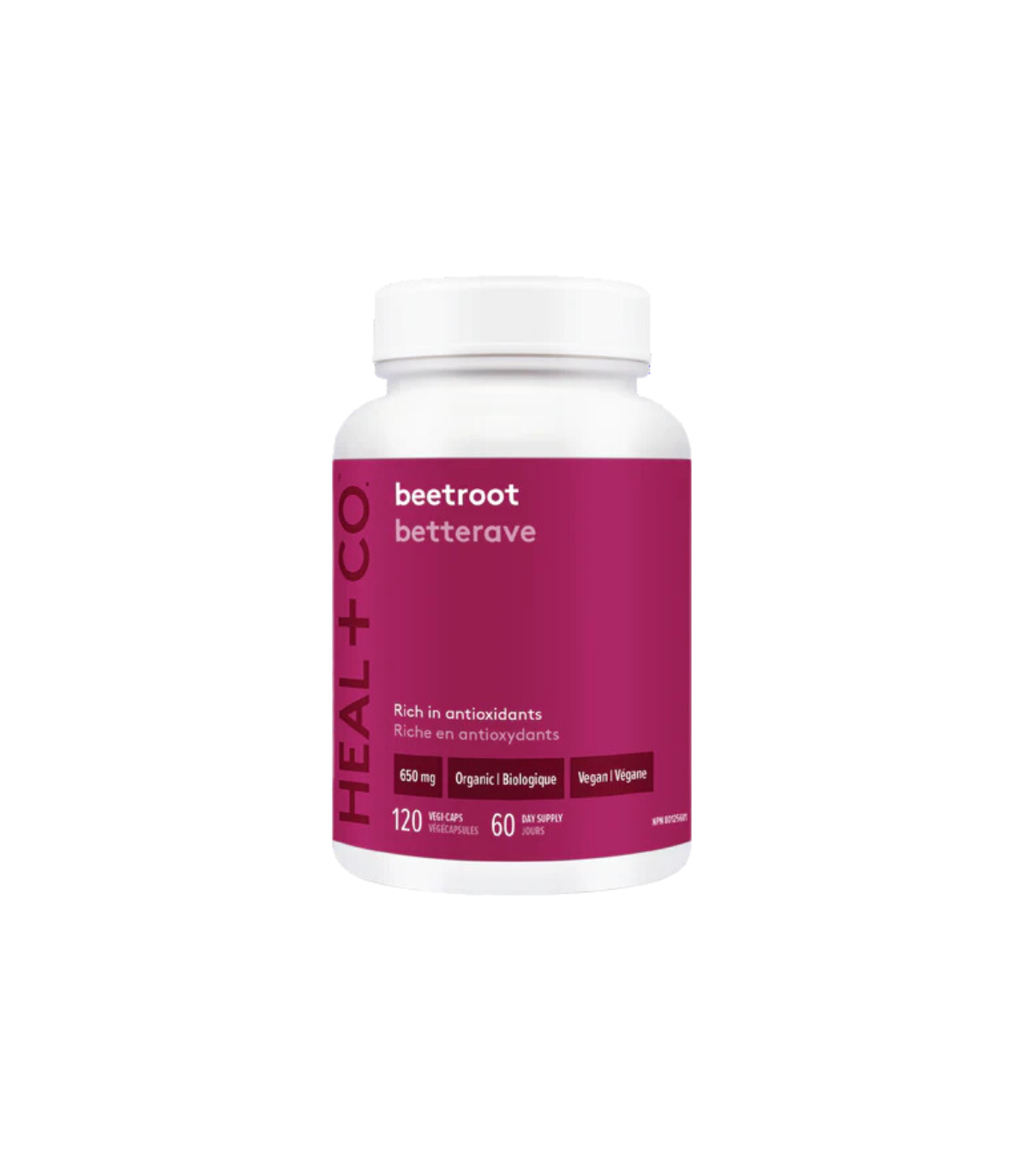 HEAL + CO. Beetroot 650mg 120 Vegi 캡슐