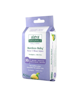 Aleva Naturals Bamboo Infant Nose'n' Blows Wipes 30 ct