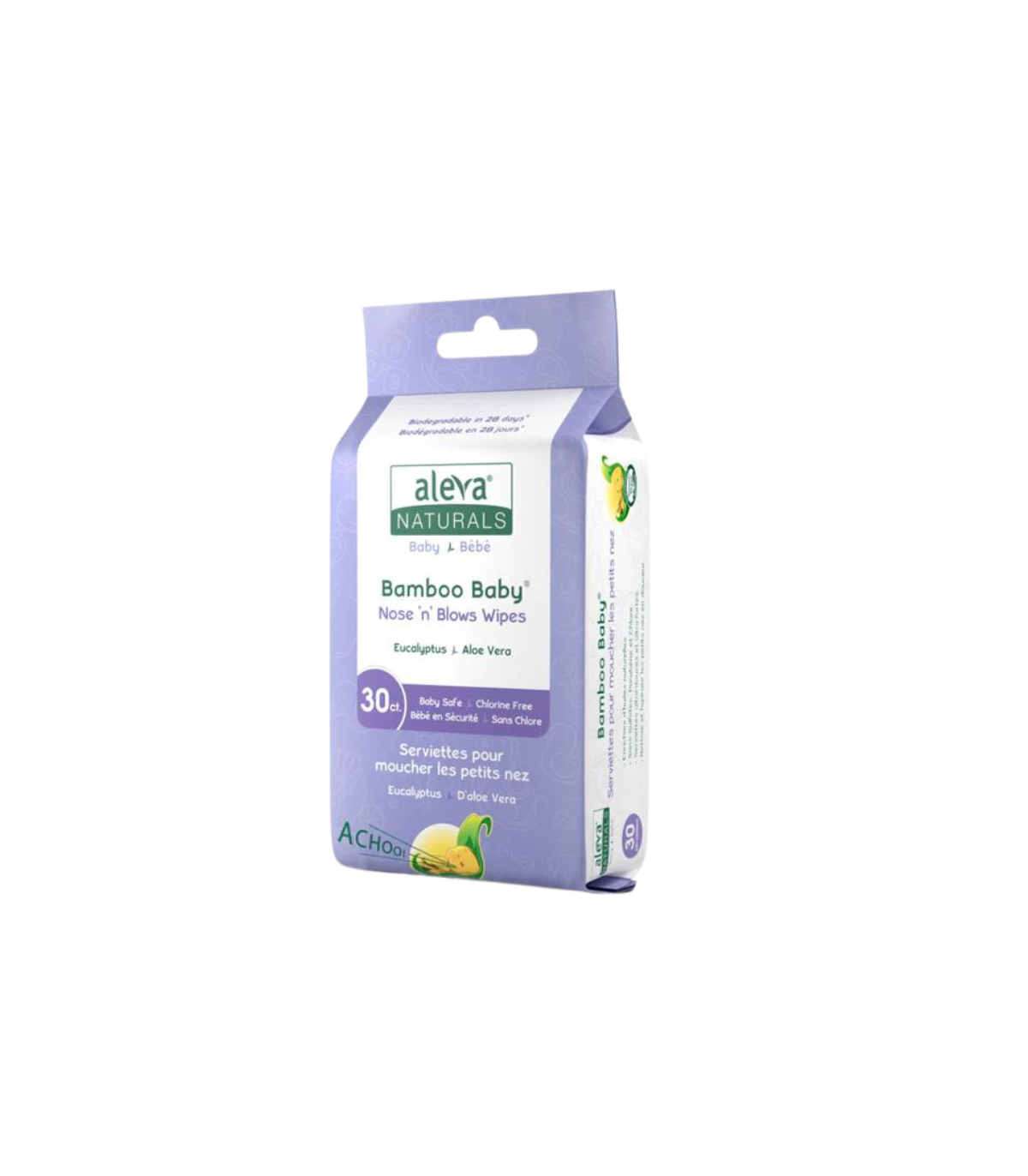 Aleva Naturals Bamboo 아기 Nose 'n' Blows Wipes 30 ct