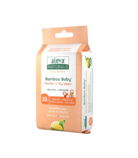 Aleva Naturals 대나무 아기 젖꼭지 'n' 장난감 물티슈 30ct