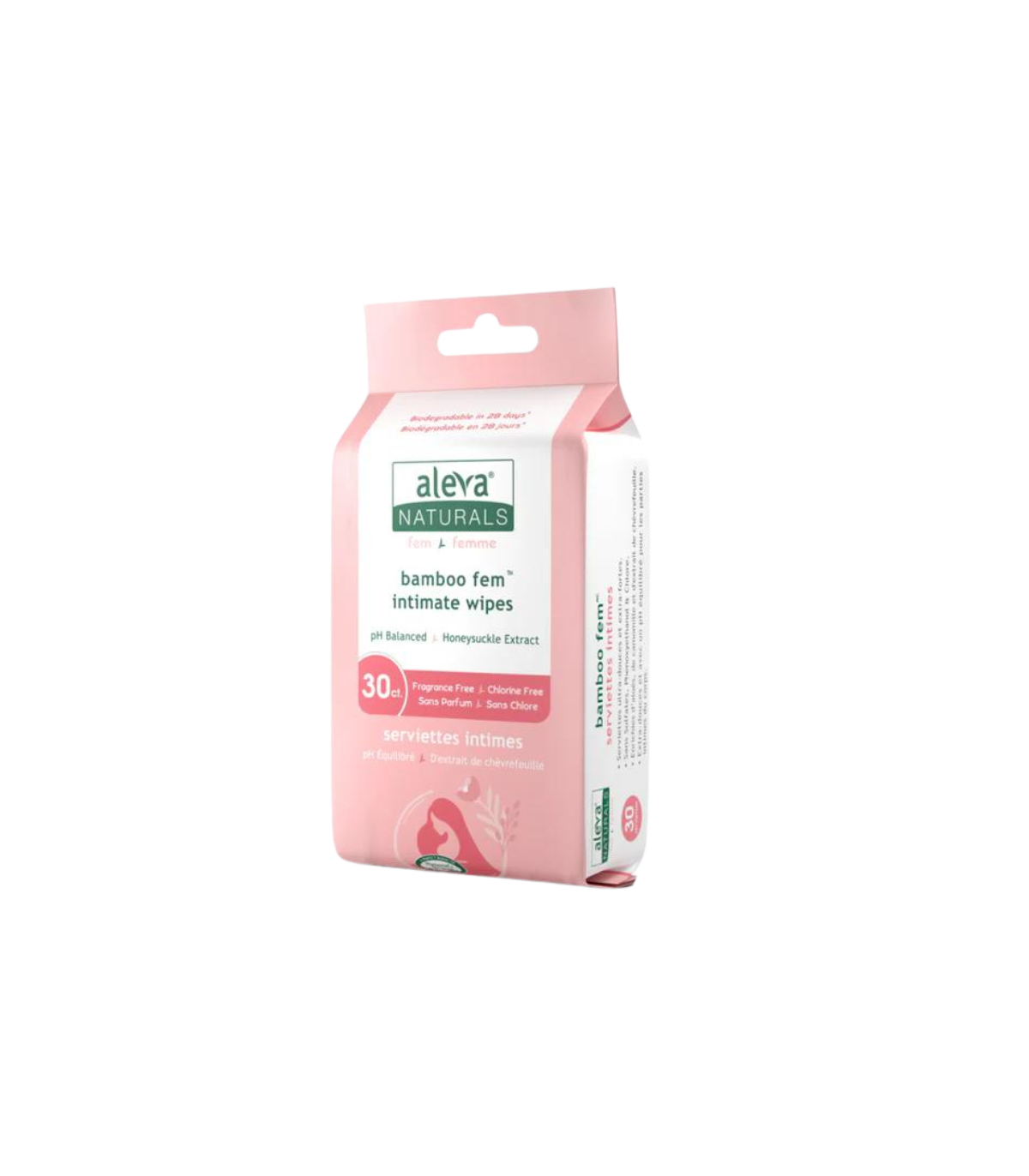 Aleva Naturals Bamboo Fem Intimate Wipes 30 ct