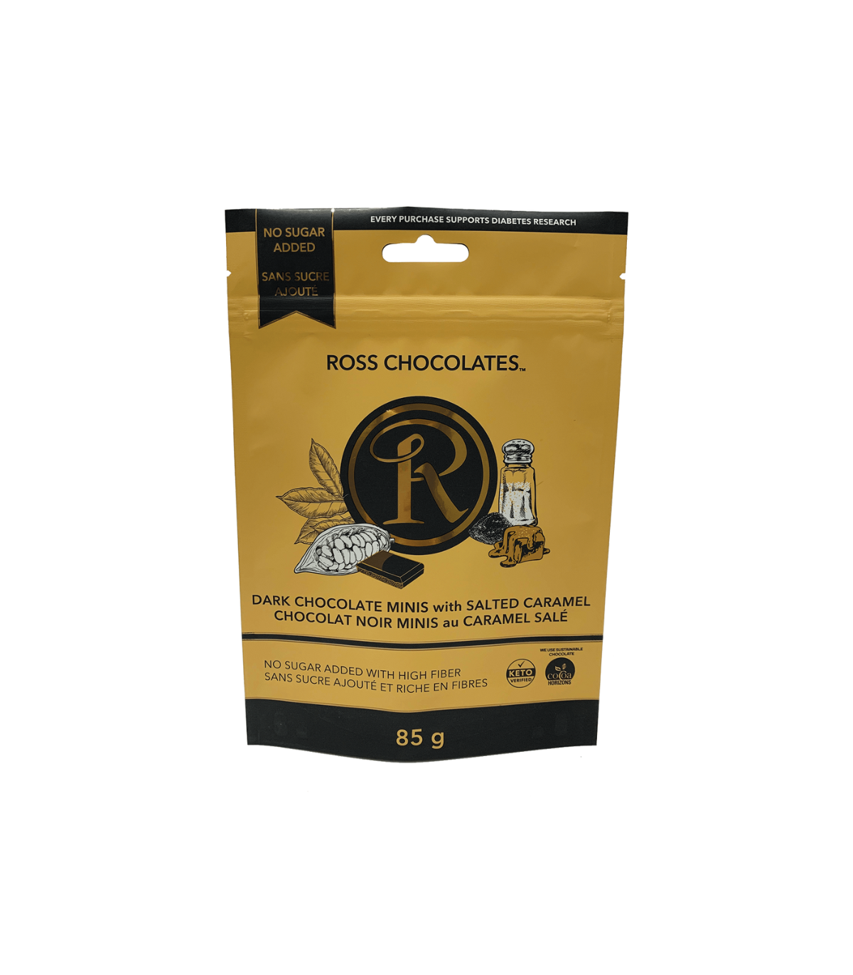 Ross Chocolates Mini Dark Chocolate with Salted Caramel 85 g