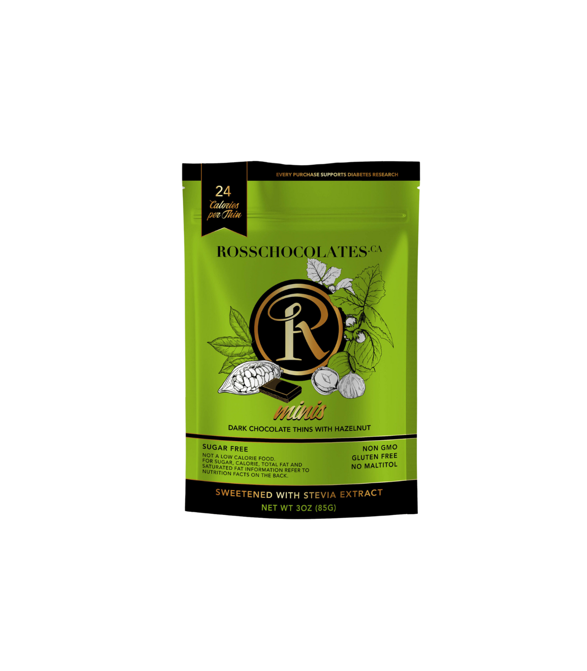 Ross Chocolates Mini Dark Chocolate with Hazelnut 85 g