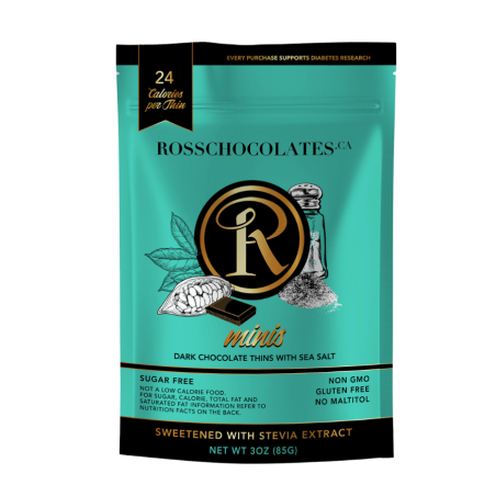 Chocolats Ross Mini chocolat noir avec sel de mer 85 g
