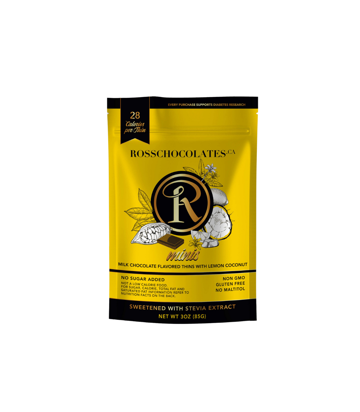 Chocolats Ross Mini chocolat au lait avec citron & noix de coco 85 g