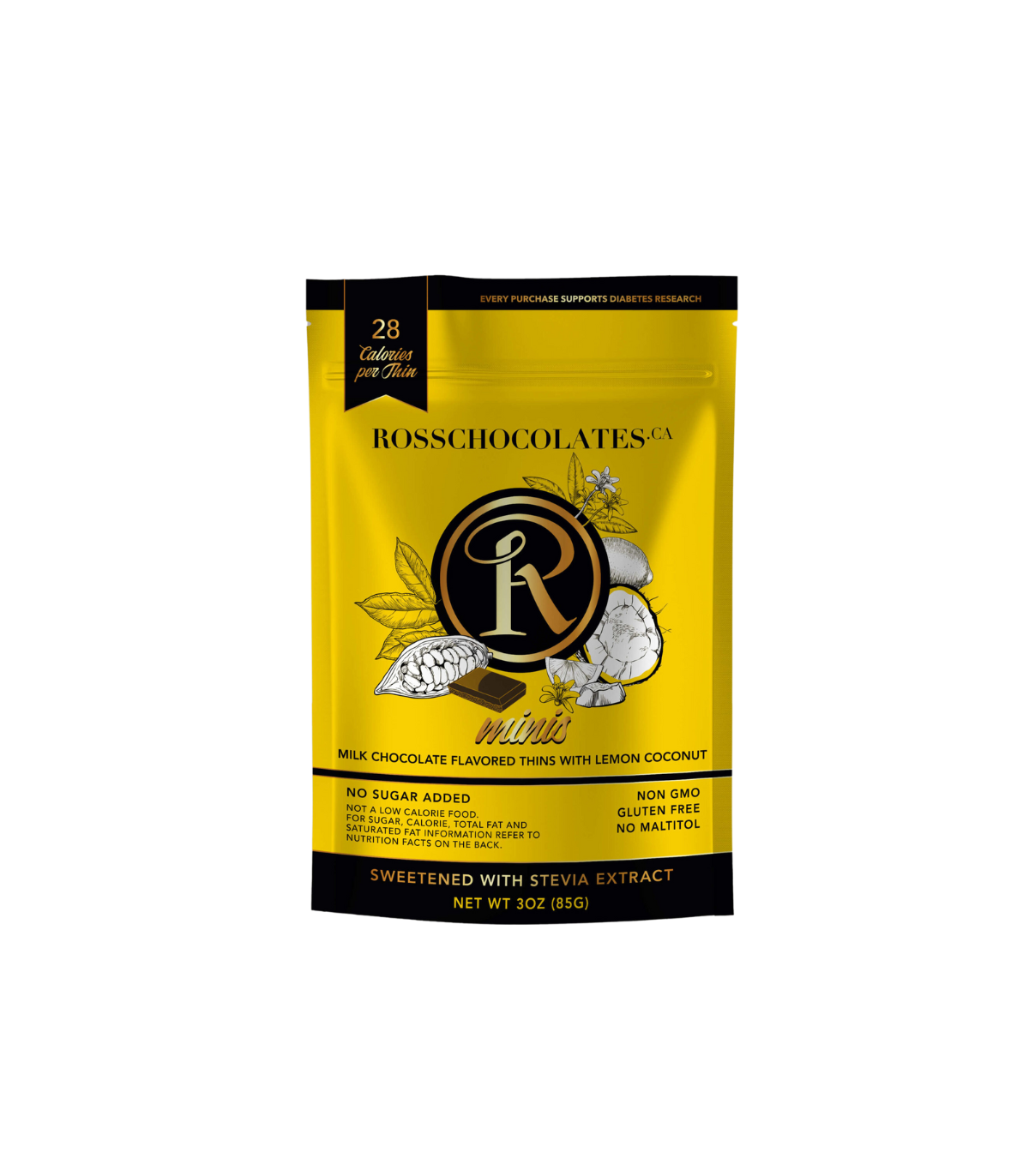Ross Chocolates Mini Milk Chocolate with Lemon & Coconut 85 g