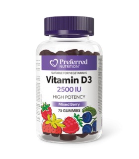 Preferred Nutrition Vitamine D3 2500 IU 75 Gummies