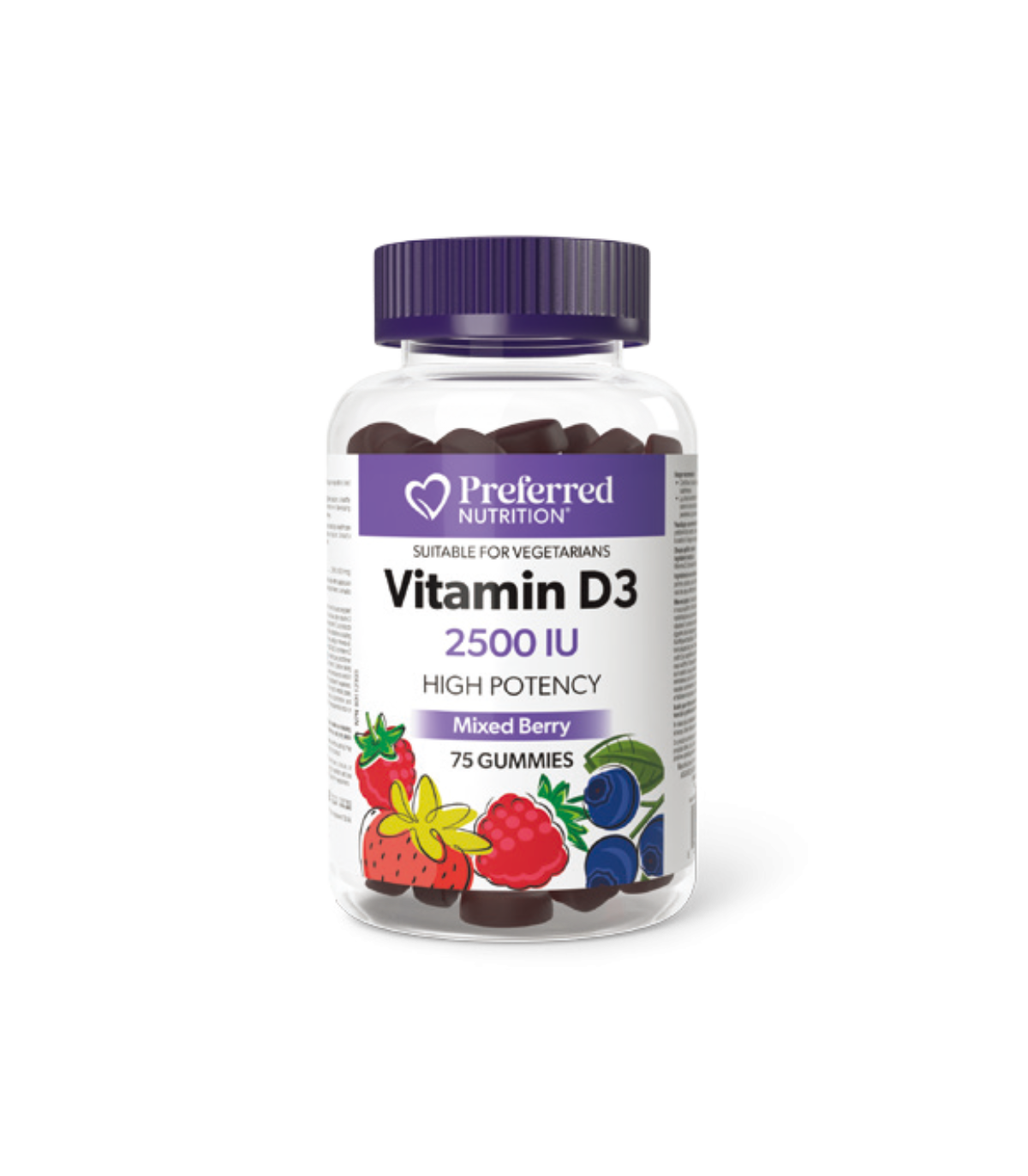 Preferred Nutrition Vitamin D3 2500 IU 75 Gummies