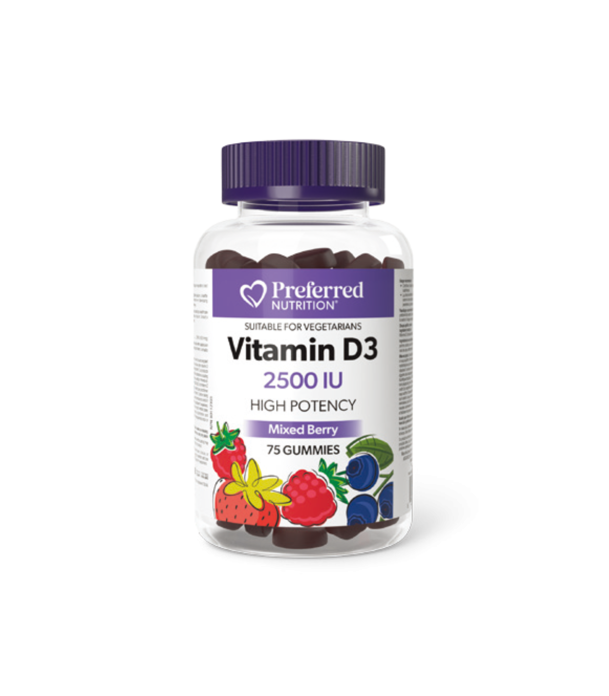 Preferred Nutrition Vitamin D3 2500 IU 75 Gummies