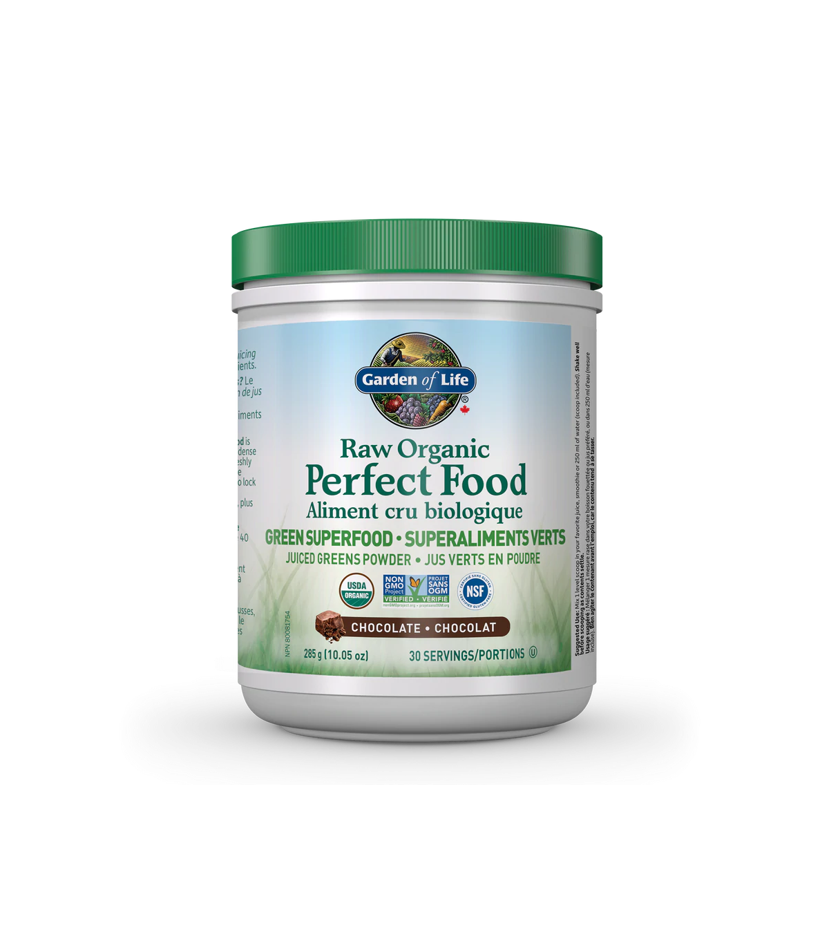 RAW Organic Perfect Food, Chocolate 285 g | Safest & Easiest Shopping Vitamins Online | VITASHOP