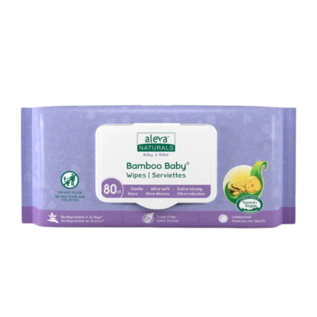 Aleva Naturals Bamboo Baby Wipes 80 ct