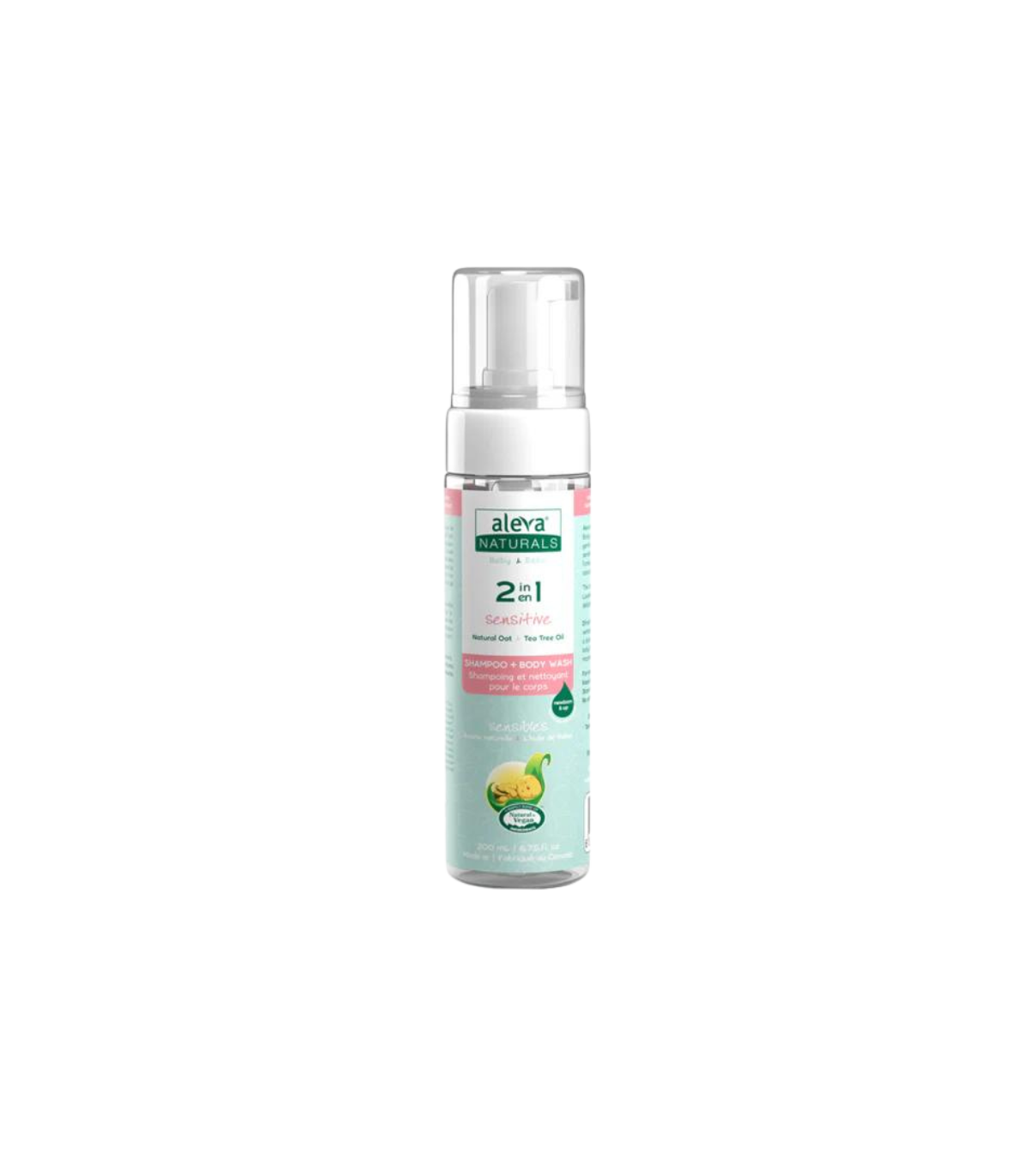 Aleva Naturals 二合一洗发水 + 沐浴露 200 毫升