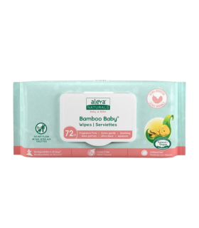 Aleva Naturals Bamboo Baby Sensitive Wipes 72 ct