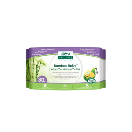 Aleva Naturals Bamboo Infant Wipes 30 ct