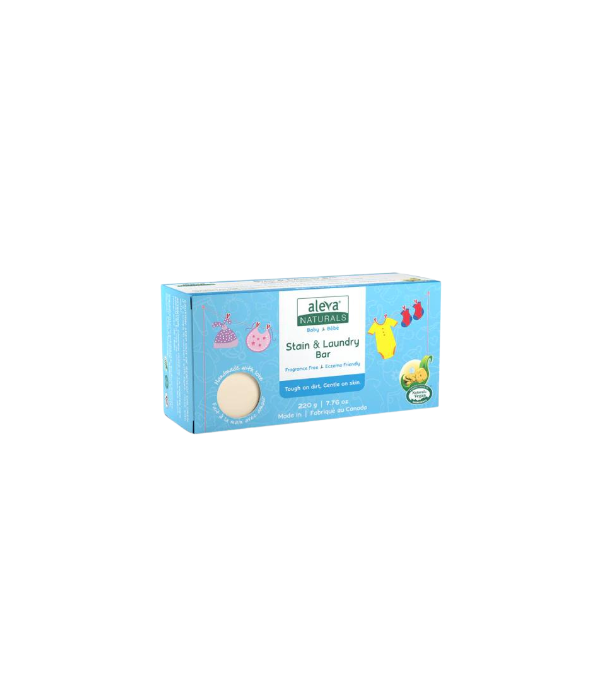 Aleva Naturals 스테인 & 세탁 바 220g